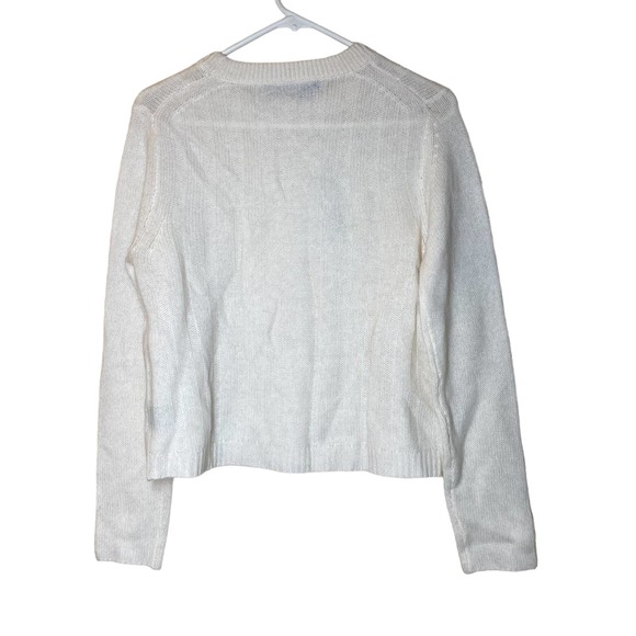NWT 360 Cashmere White Cheryl Crewneck Cashmere Sweater sz XS - Picture 5 of 8